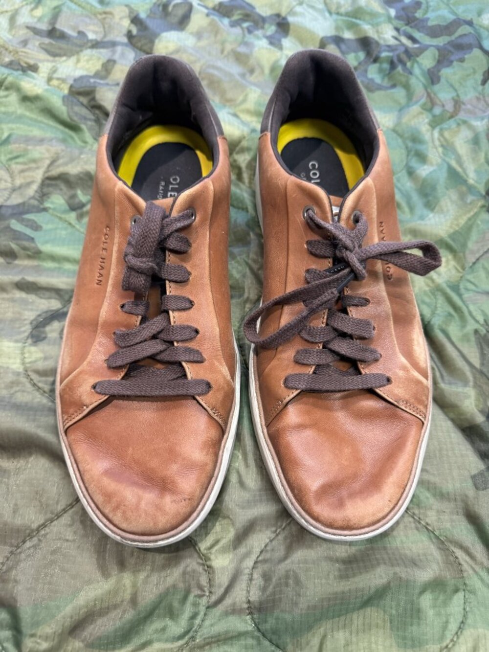 Cole Haan GrandPro Topspin British Tan Leather Sneakers C34229
